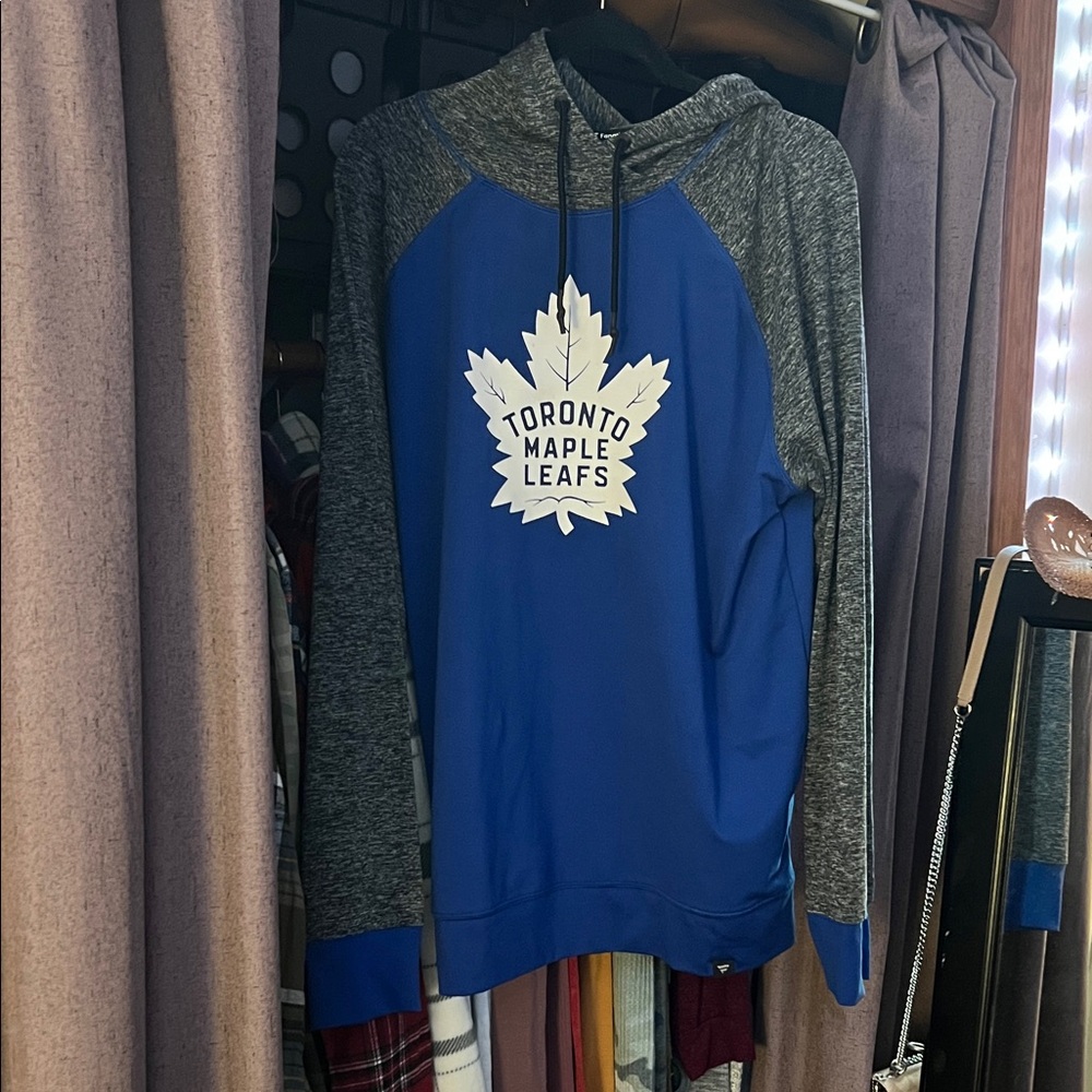 Fanatics Blue and Gray Toronto Maple Leafs Hoodie